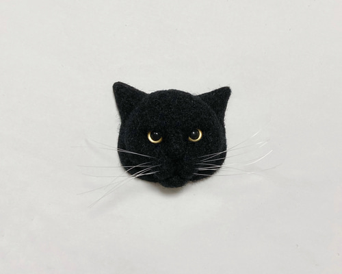 猫のシルエットブローチ ブローチ kusse*+BLOCKS 通販