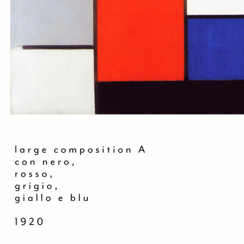 モンドリアン Composition A / アートポスター 縦長 カラー