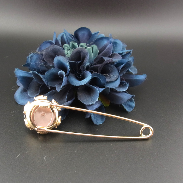 ストールピン キルトピン ブローチ ハットピン  ラインストーン ビジューゴールド 3枚目の画像