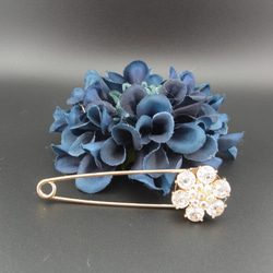 ストールピン キルトピン ブローチ ハットピン  ラインストーン ビジューゴールド 2枚目の画像