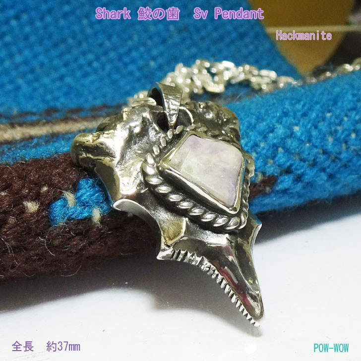 ハックマナイト シャークティース【sale】鮫の歯 shark teeth シルバーペンダント　atpsharkt10