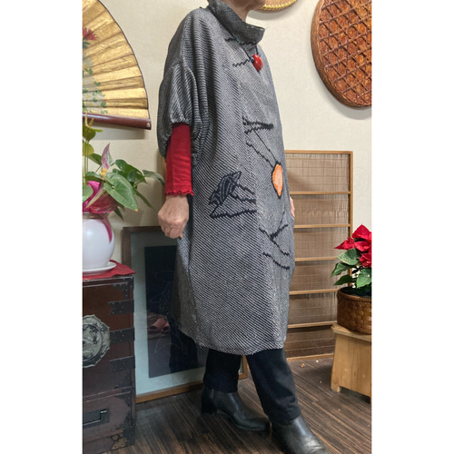 総絞り色々チュニック 着物リメイク チュニック 着物リメイク