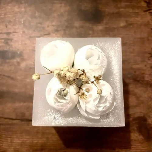 キャンドル pure white honey flamingo.