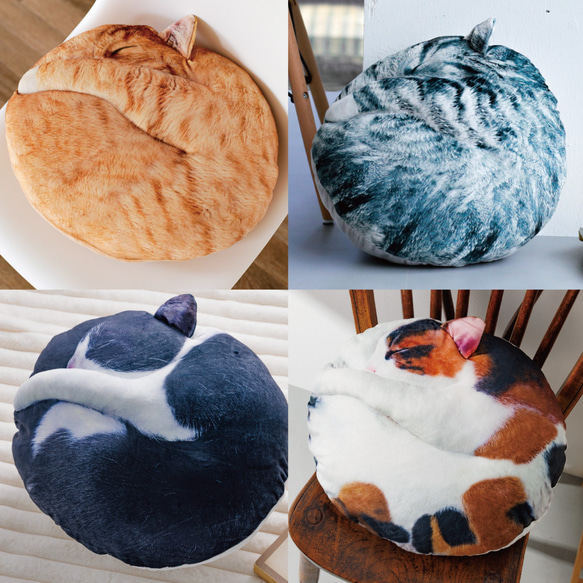 もちもちフワフワ【Creema特集掲載×雑誌“猫びより”掲載】まるで猫!?なクッション『necomaru』 7枚目の画像