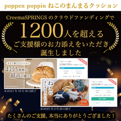 もちもちフワフワ【Creema特集掲載×雑誌“猫びより”掲載】まるで猫!?なクッション『necomaru』 4枚目の画像