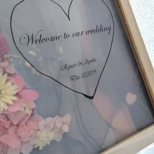 ウエディングボート‪‪❤︎‬ドライフラワーウェルカムボード❁⃘*.ﾟ‬