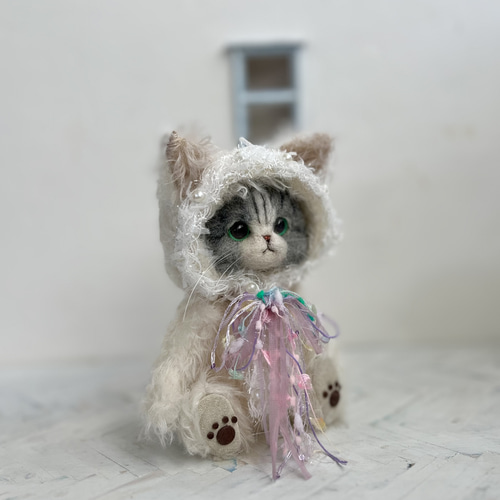 最大12%OFFクーポン 愛おしい仔猫 ねこ 海外作家様 ハンドメイド ぬいぐるみ ぬいぐるみ