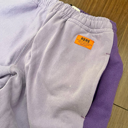 リメイク スウェット パッチワーク スウェットパンツ R-2323 （男女