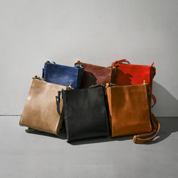 イタリアンレザー　本革　ショルダーバッグ　鞄　レザークラフト ショルダーバッグ イタリアンレザー ミニ スクエア 牛革 真鍮 送料無料