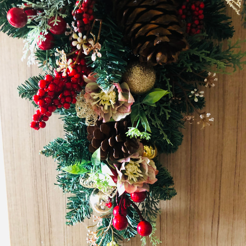 再販) ◇クリスマス限定 約60㎝ 大きいクリスマススワッグ（ご希望の