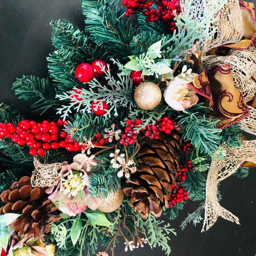 再販) ◇クリスマス限定 約60㎝ 大きいクリスマススワッグ（ご希望の