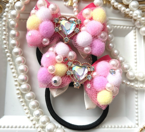 No.154 結婚式 発表会 お祝い 幼稚園 保育園 可愛い ヘアゴム キッズ