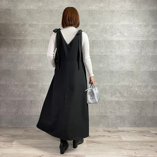 長さ選べる♡フォーマル＆卒業入学 肩リボン2wayジャンパースカート