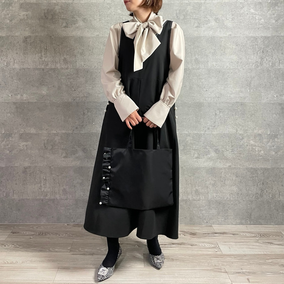 長さ選べる♡フォーマル＆卒業入学 肩リボン2wayジャンパースカート