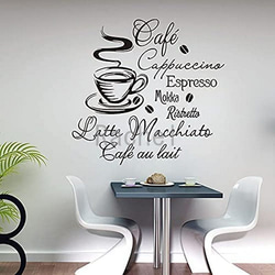 ウォールステッカー（転写式）X69　コーヒー　カフェ　店舗　壁飾り　ティータイム 3枚目の画像