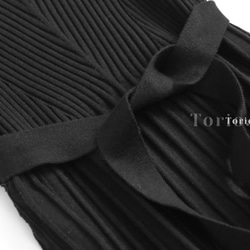 【受注】♡ベルト編みニットスカート やわらかい  心地良さ 通勤ワンピース　全2色 12枚目の画像