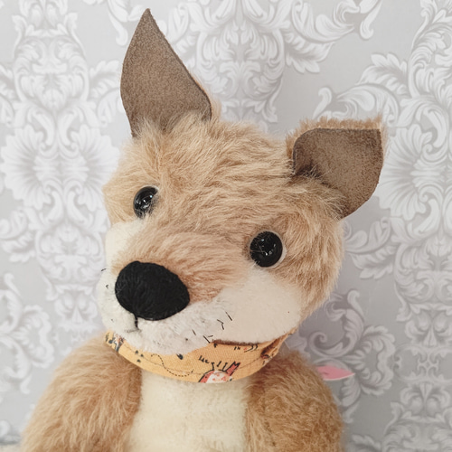 柴犬 黄土色✕白/テディベアタイプの犬のぬいぐるみ 約24cm 柴犬 黄土色✕白/テディベアタイプの犬のぬいぐるみ 約24cm