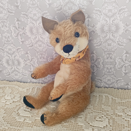 柴犬 黄土色✕白/テディベアタイプの犬のぬいぐるみ 約24cm 柴犬 黄土色✕白/テディベアタイプの犬のぬいぐるみ 約24cm