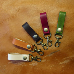 ヌメ革のベルトループキーホルダー♪カラーオーダー♪ キーホルダー rs