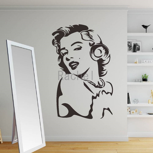 ウォールステッカー（転写式）X84 マリリンモンロー アート デカール