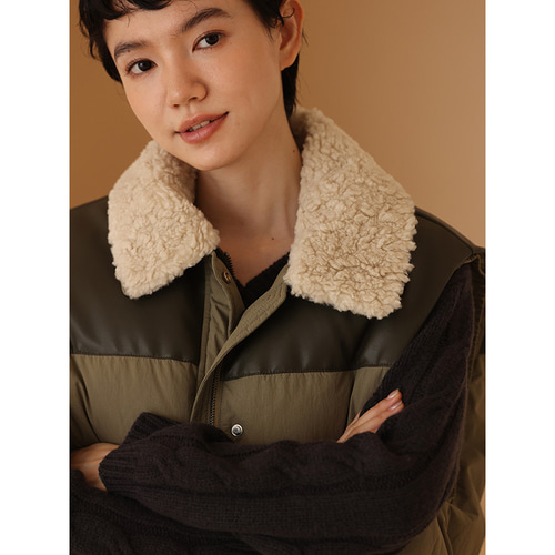 LOU ANDREA 黒 ダウンベスト ボア襟 L'Appartement DEUXIEME CLASSE（ダウンベスト）のフリマ