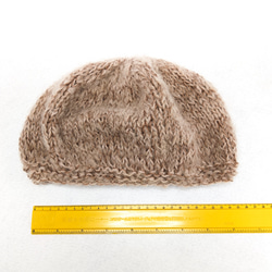 手編み　アルパカ混のベレー帽　A231203 7枚目の画像