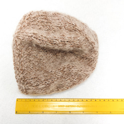 手編み　アルパカ混のベレー帽　A231203 6枚目の画像
