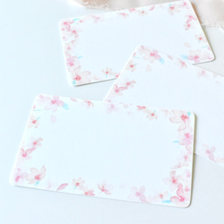 桜のメッセージカード 10枚　名刺サイズ プレゼント ギフト 春 さくら sakura cherry blossom 3枚目の画像