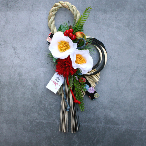 out ruri様 ナチュラル モダン ✧ 2016 しめ縄 リース out ruri様 ナチュラル モダン ✧ 2016 しめ縄 リース