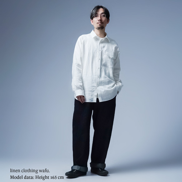 [wafu] 純日本製亞麻牛仔寬大休閒褲/深靛藍 b011h-din2 第11張的照片