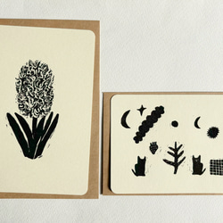 ヒヤシンス・メッセージカードと封筒・3組セット 5枚目の画像