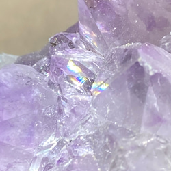レインボー✨  紫水晶　アメジスト　クラスター　原石　ラフストーン 2枚目の画像