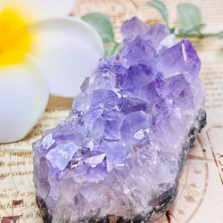 レインボー✨  紫水晶　アメジスト　クラスター　原石　ラフストーン 1枚目の画像