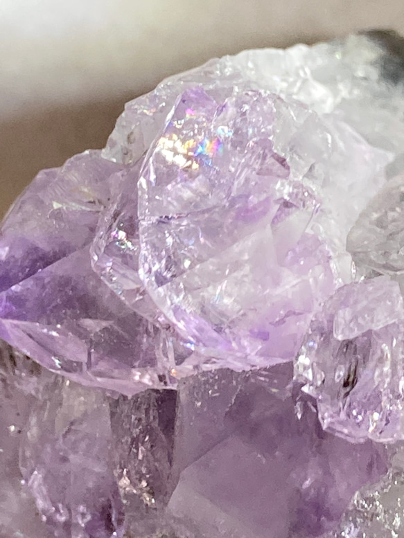 レインボー✨  紫水晶　アメジスト　クラスター　原石　ラフストーン 5枚目の画像