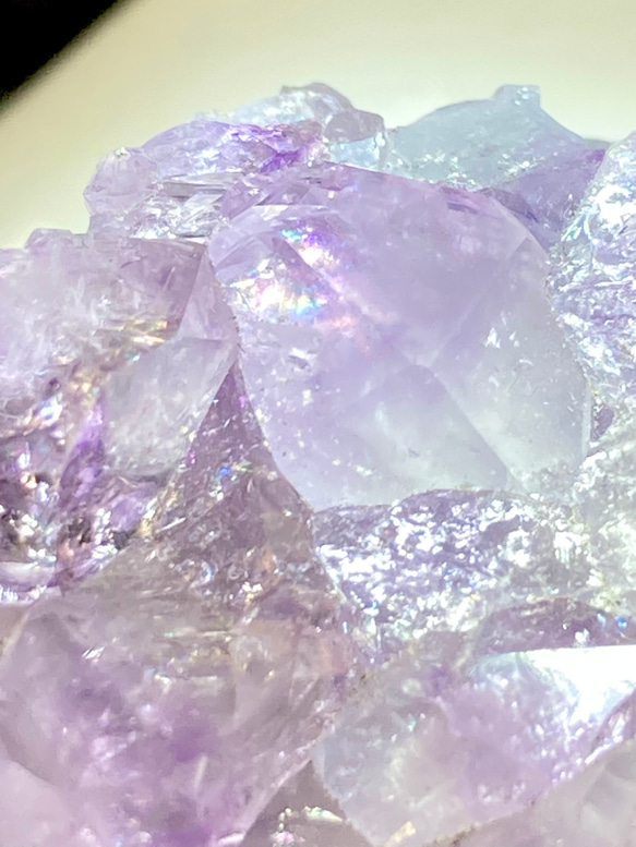 レインボー✨  紫水晶　アメジスト　クラスター　原石　ラフストーン 4枚目の画像