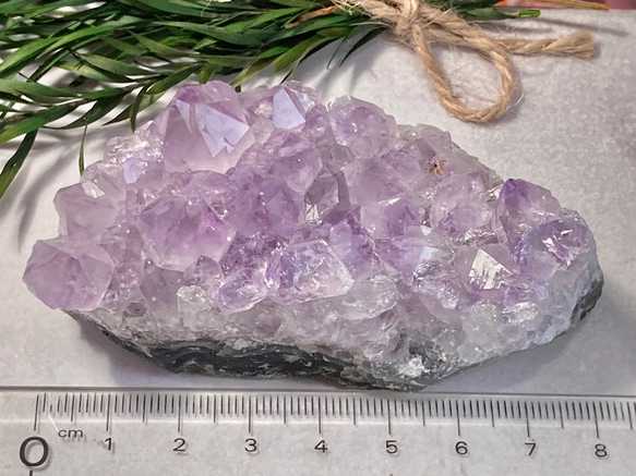 レインボー✨  紫水晶　アメジスト　クラスター　原石　ラフストーン 7枚目の画像