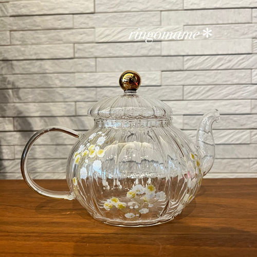 かすみ草＊ティーポットandティーカップ2客セット ティーカップ