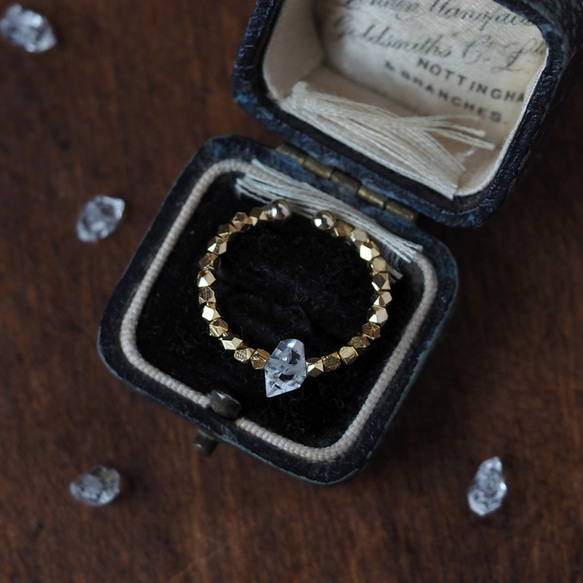 | 2way | Herkimer 鑽石戒指手鐲 | 耳夾/戒指 | 大號 AAA 第2張的照片