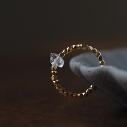 | 2way | ハーキマーダイヤモンドのリングカフ｜イヤーカフ・リング｜大粒AAA 8枚目の画像