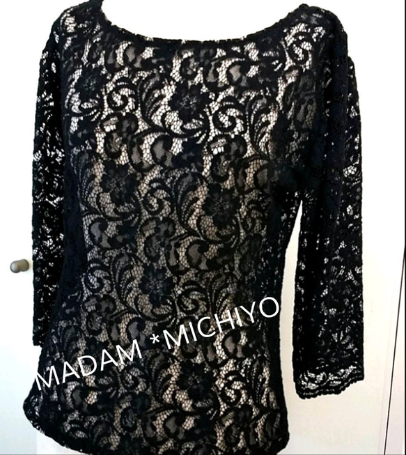 黒のレースブラウス フォーマルにも！ ブラウス MADAM*MICHIYO