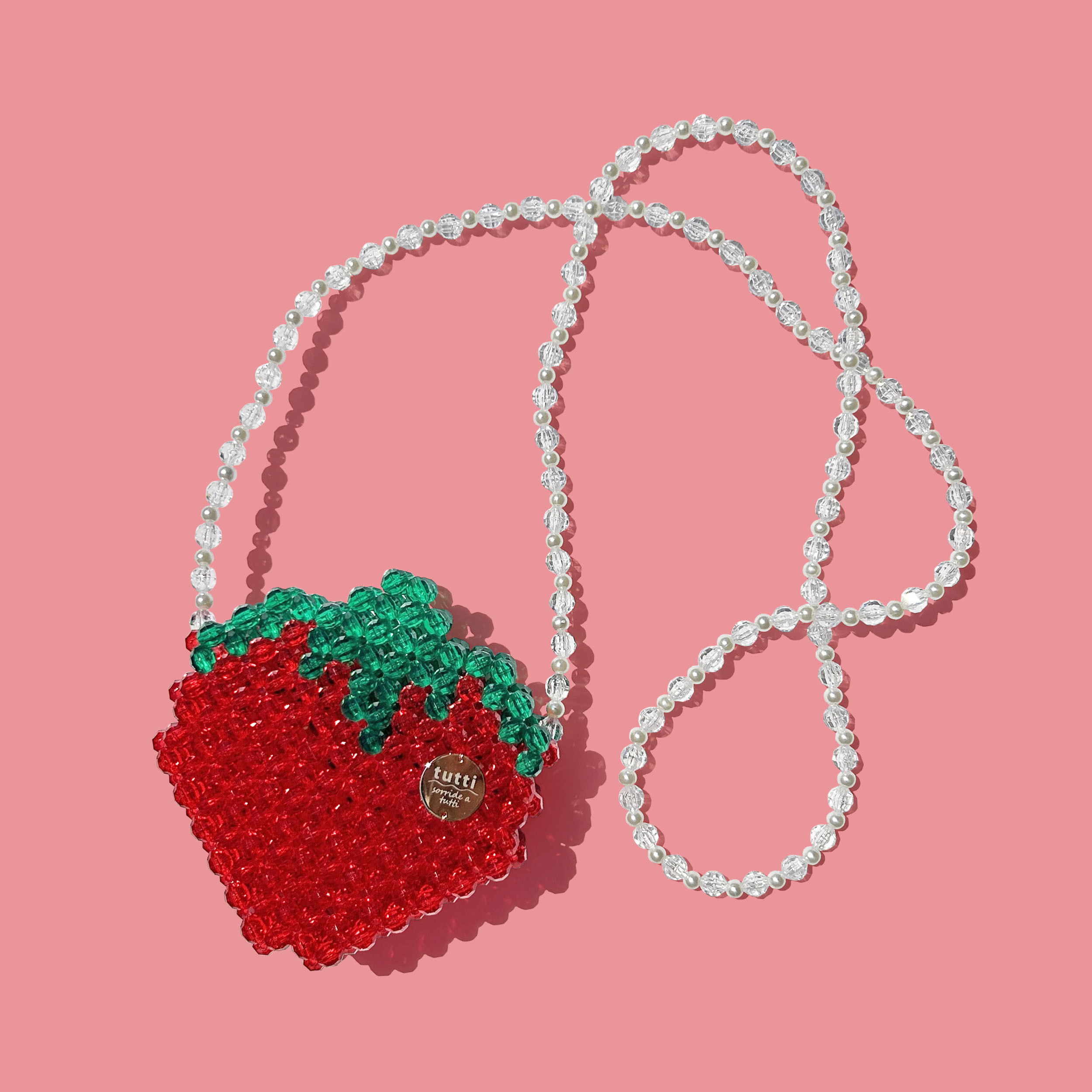 かわいいイチゴのショルダーバッグ　│　tutti - ビーズバッグ 6,424円