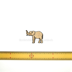 アフリカゾウ　象　野生動物　刺繍　ワッペン 2枚目の画像