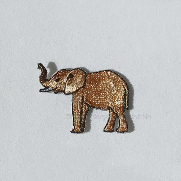 アフリカゾウ　象　野生動物　刺繍　ワッペン 5枚目の画像