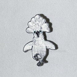 タイハクオウム　大白鸚鵡　オウム　鳥　刺繍　ワッペン 6枚目の画像
