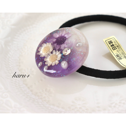 出品セール♡】A-105♡お花レジン ヘアゴム