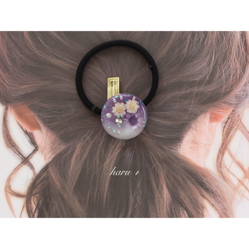 出品セール♡】A-105♡お花レジン ヘアゴム