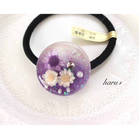 出品セール♡】A-107♡お花レジン ヘアゴム