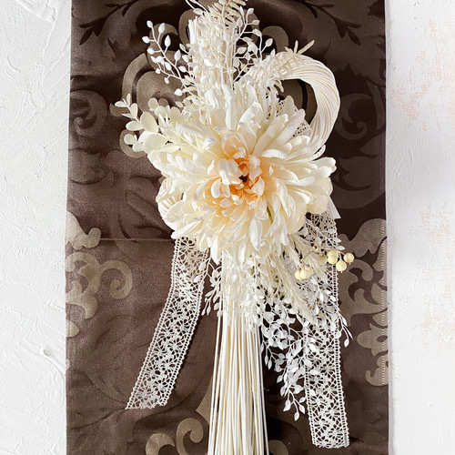 2024 しめ縄飾り ホワイト 2way ②