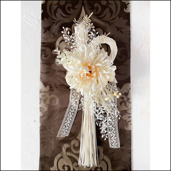 2024 しめ縄飾り ホワイト 2way ① 2024 しめ縄飾り ホワイト 2way ① インテリア・生活道具 2024 しめ縄