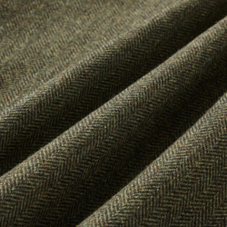 下一季主打外套 羊毛混紡人字紋布料束口大衣 綠色 231013-3 第11張的照片